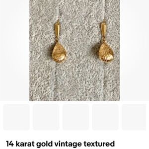 Elegant 14k Solid Gold Drop Earrings